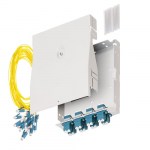 Кросс оптический настенный, полный комплект, <nobr>8 розеток</nobr> 2LC/UPC, SM 9/125 OS2, <nobr>16 портов,</nobr> металл, 163&times;123&times;30 мм, <nobr>цвет серый</nobr>