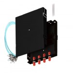 Кросс оптический настенный, полный комплект, ST/UPC, <nobr>MM 50/125</nobr> OM3, <nobr>4 порта,</nobr> металл, 163&times;123&times;23 мм, цвет черный