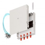 Кросс оптический настенный, полный комплект, ST/UPC, <nobr>MM 50/125</nobr> OM3, <nobr>4 порта,</nobr> металл, 163&times;123&times;23 мм, <nobr>цвет серый</nobr>