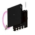 Кросс оптический настенный, полный комплект, FC/UPC, <nobr>MM 50/125</nobr> OM4, <nobr>4 порта,</nobr> металл, 163&times;123&times;23 мм, цвет черный