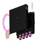 Кросс оптический настенный, полный комплект, SC/UPC, <nobr>MM 50/125</nobr> OM4, <nobr>4 порта,</nobr> металл, 163&times;123&times;23 мм, цвет черный