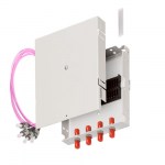 Кросс оптический настенный, полный комплект, ST/UPC, <nobr>MM 50/125</nobr> OM4, <nobr>4 порта,</nobr> металл, 163&times;123&times;23 мм, <nobr>цвет серый</nobr>