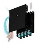 Кросс оптический настенный, полный комплект, SC/UPC, <nobr>MM 50/125</nobr> OM3, <nobr>8 портов,</nobr> металл, 163&times;123&times;30 мм, цвет черный