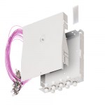 Кросс оптический настенный, полный комплект, FC/UPC, <nobr>MM 50/125</nobr> OM4, <nobr>8 портов,</nobr> металл, 163&times;123&times;30 мм, <nobr>цвет серый</nobr>