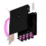 Кросс оптический настенный, полный комплект, SC/UPC, <nobr>MM 50/125</nobr> OM4, <nobr>8 портов,</nobr> металл, 163&times;123&times;30 мм, цвет черный