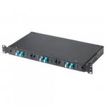 Кросс КСП, стационарный, полный комплект, <nobr>6 розеток</nobr> 2LC/UPC, <nobr>MM 50/125</nobr> OM3, <nobr>12 портов,</nobr> 1U, цвет черный
