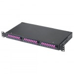 Кросс КСП, стационарный, полный комплект, SC/UPC, <nobr>MM 50/125</nobr> OM4, <nobr>24 порта,</nobr> 1U, цвет черный
