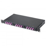 Кросс КСП, стационарный, полный комплект, <nobr>12 розеток</nobr> 2LC/UPC, <nobr>MM 50/125</nobr> OM4, <nobr>24 порта,</nobr> 1U, цвет черный