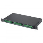 Кросс КСП, стационарный, полный комплект, SC/APC, SM 9/125 OS2, <nobr>24 порта,</nobr> 1U, цвет черный