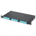 Кросс КСП, стационарный, полный комплект, <nobr>24 розетки</nobr> 2LC/UPC, <nobr>MM 50/125</nobr> OM3, <nobr>48 портов,</nobr> 1U, цвет черный