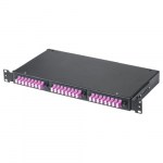 Кросс КСП, стационарный, полный комплект, <nobr>24 розетки</nobr> 2LC/UPC, <nobr>MM 50/125</nobr> OM4, <nobr>48 портов,</nobr> 1U, цвет черный