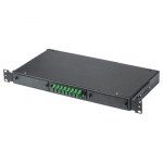 Кросс КСП, стационарный, полный комплект, SC/APC, SM 9/125 OS2, <nobr>8 портов,</nobr> 1U, цвет черный