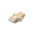 Розетка оптическая соединительная LC/UPC, <nobr>MM 50/125,</nobr> двойная, без фланца, цвет бежевый