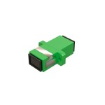 Розетка оптическая соединительная SC/APC, SM 9/125 OS2, одинарная, цвет зеленый
