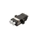 Розетка оптическая соединительная LC/UPC, SM 9/125 OS2, двойная, цвет черный