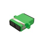 Розетка оптическая соединительная SC/APC, SM 9/125 OS2, двойная, цвет зеленый