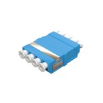 Розетка оптическая соединительная LC/UPC, SM 9/125 OS2, квадро, без фланца, <nobr>цвет синий</nobr>