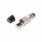 Коннектор RJ45/8P8C под витую пару, Кат.6, 50µ, T568B, самозажимной, полный экран