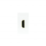 Вставка 22,5&times;45 мм c <nobr>1 модулем</nobr> HDMI, без шторки, цвет белый глянец