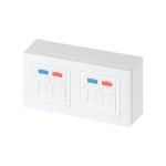 Рабочее место коммутационное, наст. исп., 157&times;84, <nobr>4 модуля</nobr> RJ-45, категория 6A UTP, <nobr>цвет белый</nobr>