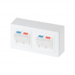 Рабочее место коммутационное, наст. исп., 157&times;84, <nobr>4 модуля</nobr> RJ-45, категория 6A STP, <nobr>цвет белый</nobr>